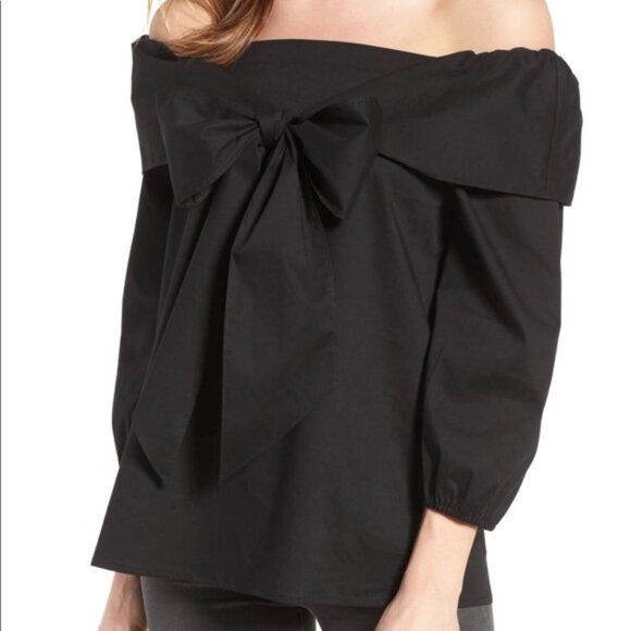 Pleione Tops - NWT Pleione Off the Shoulder Bow Top